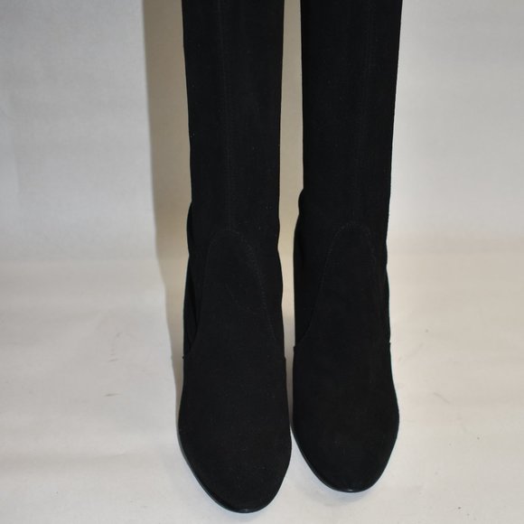 Stuart Weitzman Highland OTK Stretch Suede Boot Black Size 8.5 M MSRP $950 - Picture 10 of 12